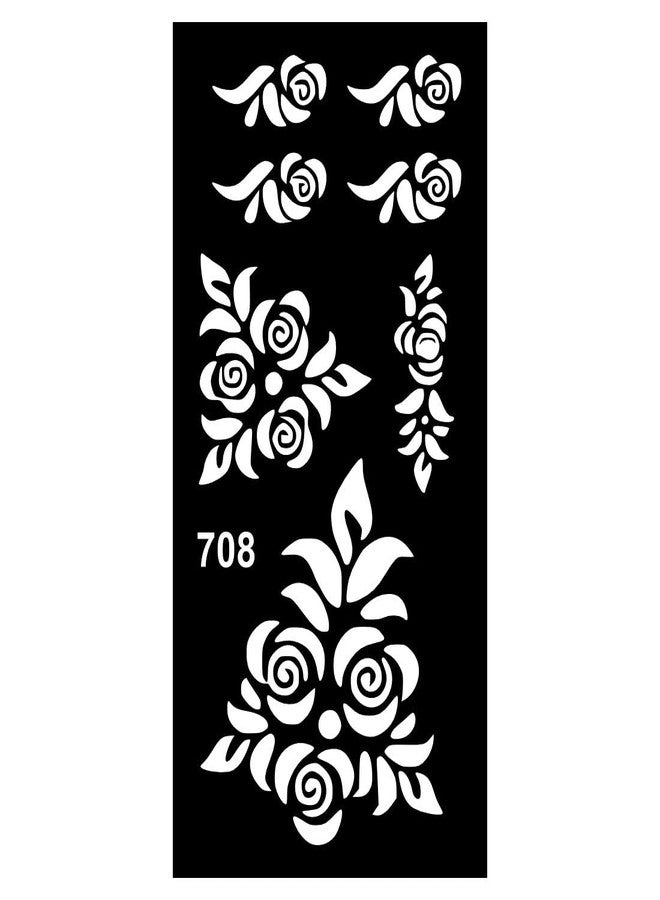 ORDERSHOCK DIY Mehndi Stencil Sticker Set for Fun, Learning, and Decorative Hand Art Activities - Image 1